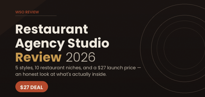Restaurant Agency Studio Review 2026 — 5 styles, 10 restaurant niches, $27 launch deal